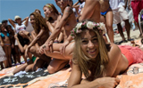 Women bare their breasts in Rio to lobby for right to go topless